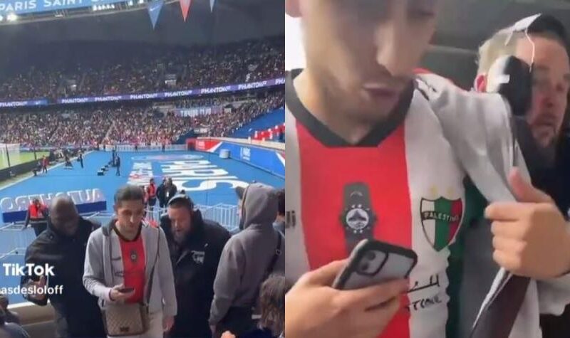 Hincha fue expulsado del estadio del PSG por usar camiseta de Palestino
