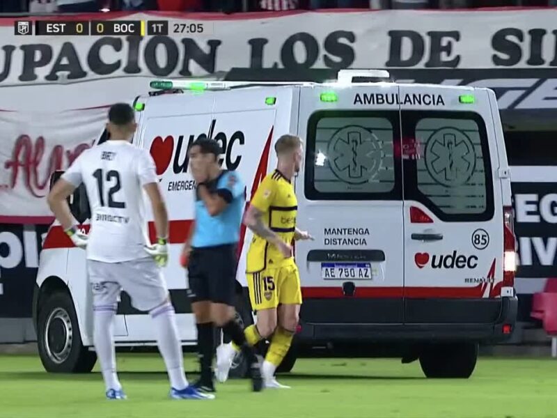 Volante chileno Javier Altamirano se desplomó en duelo Estudiantes-Boca