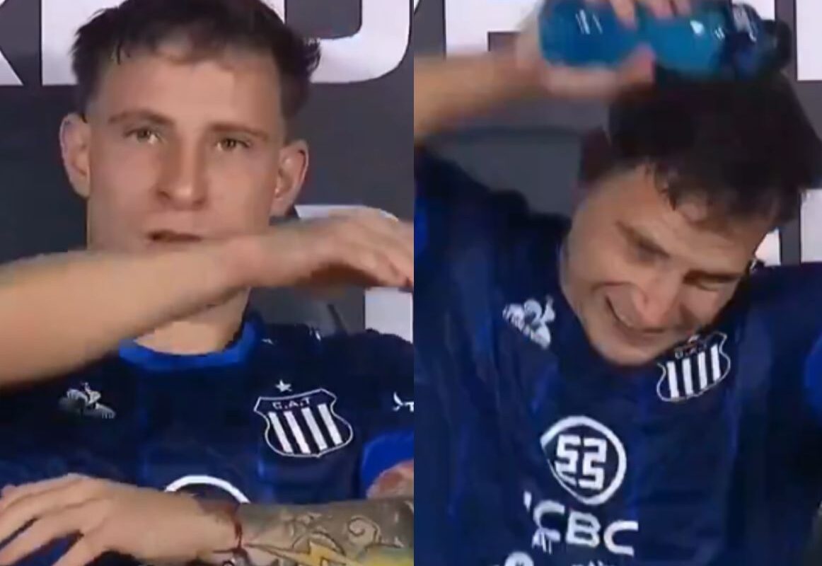 VIDEO | Lanzó una botella: La viral reacción de Bruno Barticciotto tras ser reemplazado en Talleres