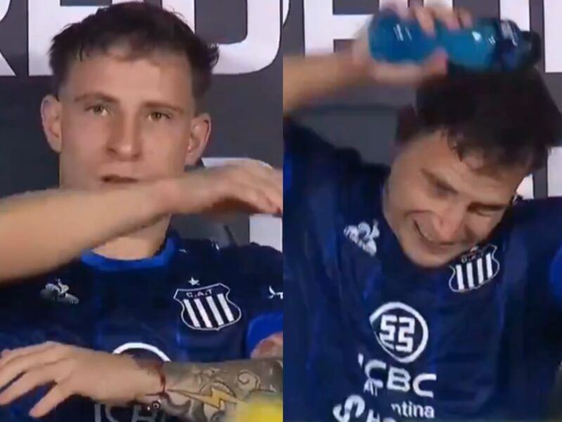 VIDEO | Lanzó una botella: La viral reacción de Bruno Barticciotto tras ser reemplazado en Talleres