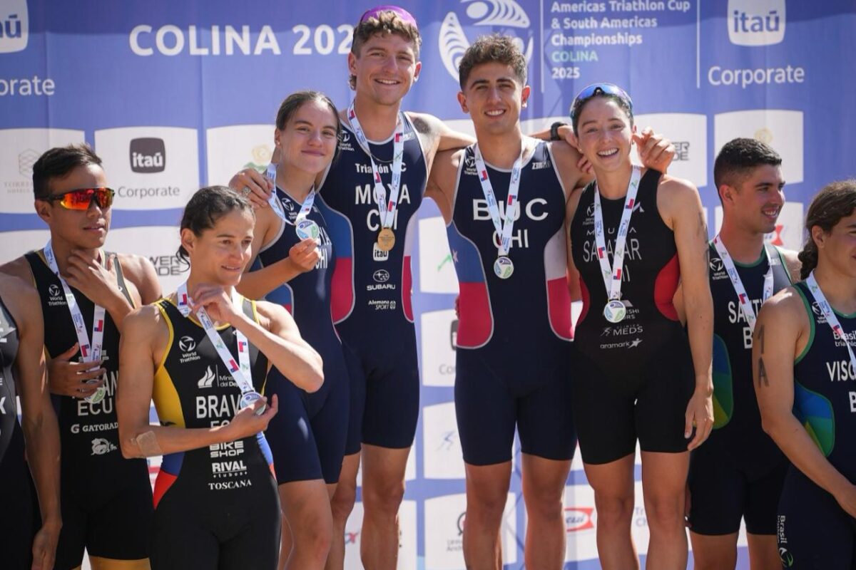 ¡Notable! Chile se coronó campeón sudamericano de triatlón