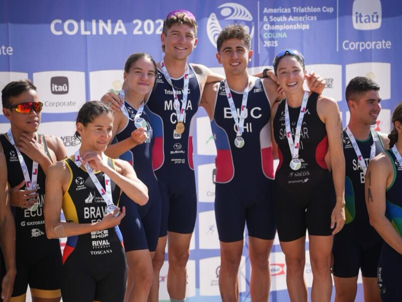 ¡Notable! Chile se coronó campeón sudamericano de triatlón