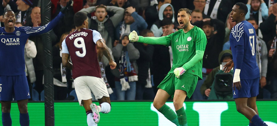 San Gigio: Donnarumma sostuvo a PSG frente al Aston Villa y lo llevó a semis de Champions League