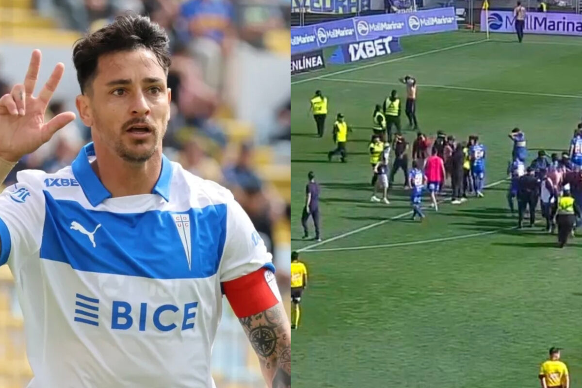 Con bochornoso final: La UC goleó a Everton en partido que fue suspendido por invasión de hinchas a la cancha