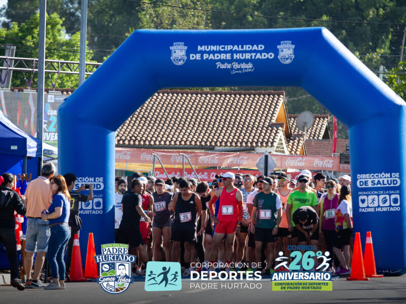 Más de 500 corredores se reunieron en Padre Hurtado en la Corrida Familiar por los 26 años de la Corporación de Deportes