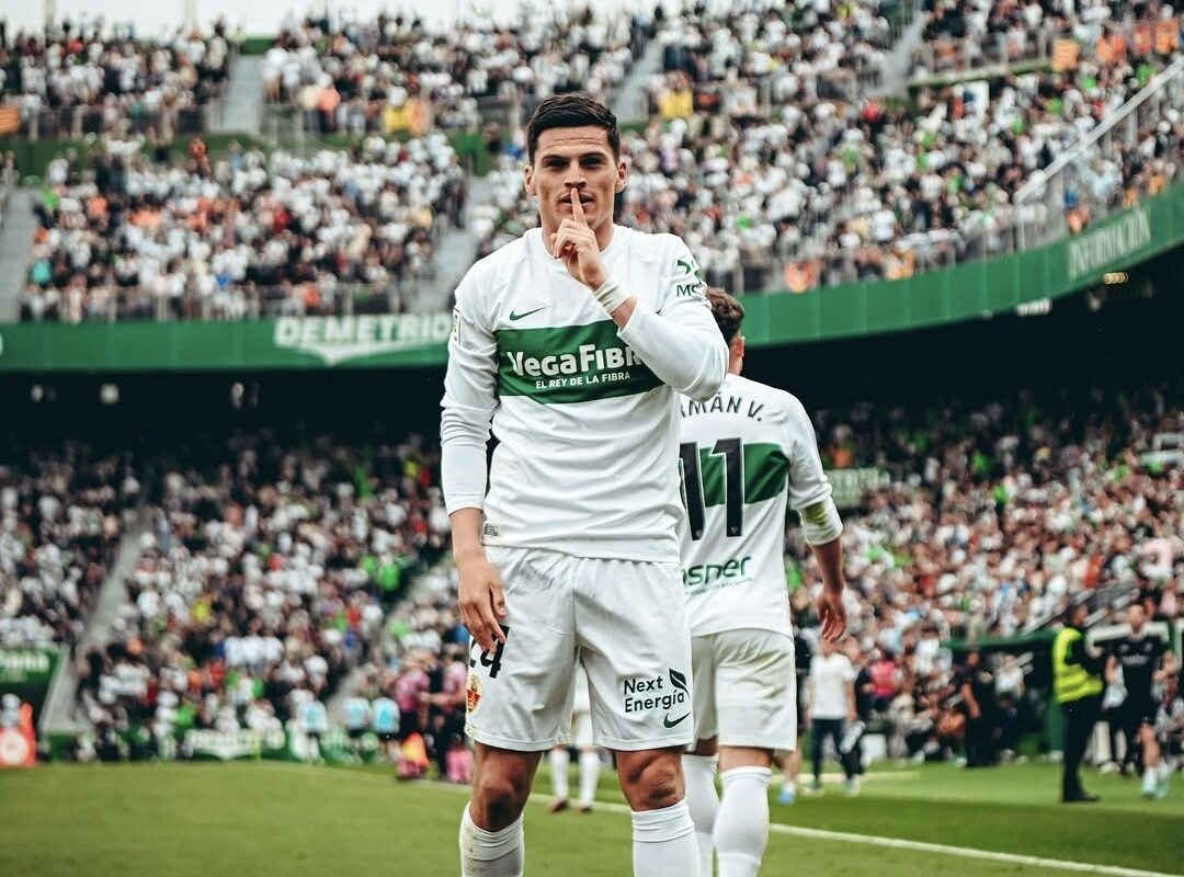 Lucas Cepeda marcó su primer gol en Europa y le dio una victoria clave a Elche