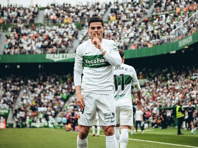 Lucas Cepeda marcó su primer gol en Europa y le dio una victoria clave a Elche
