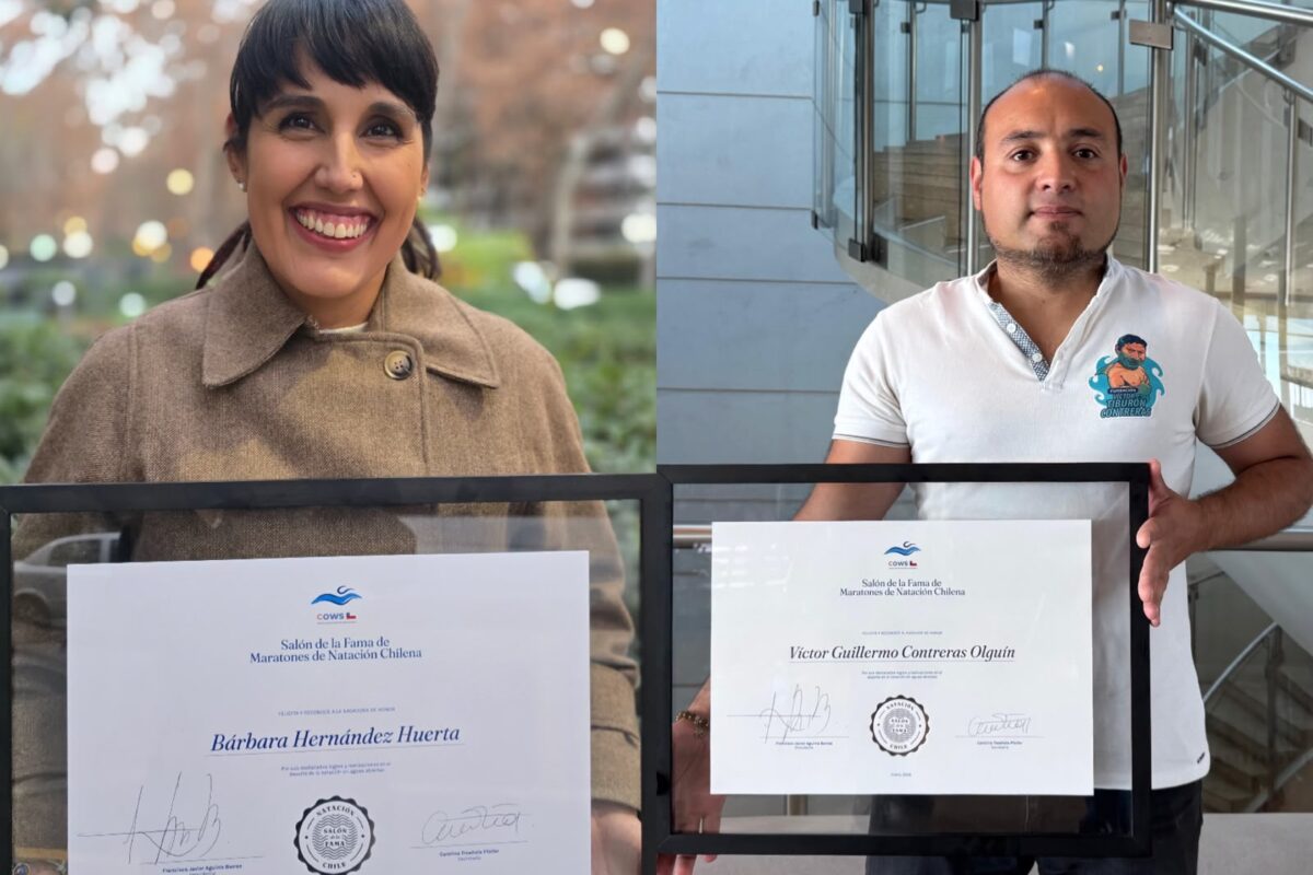 Chile inaugura su primer Salón de la Fama de Maratón de Natación con históricos reconocimientos a Víctor “Tiburón” Contreras y Bárbara Hernández