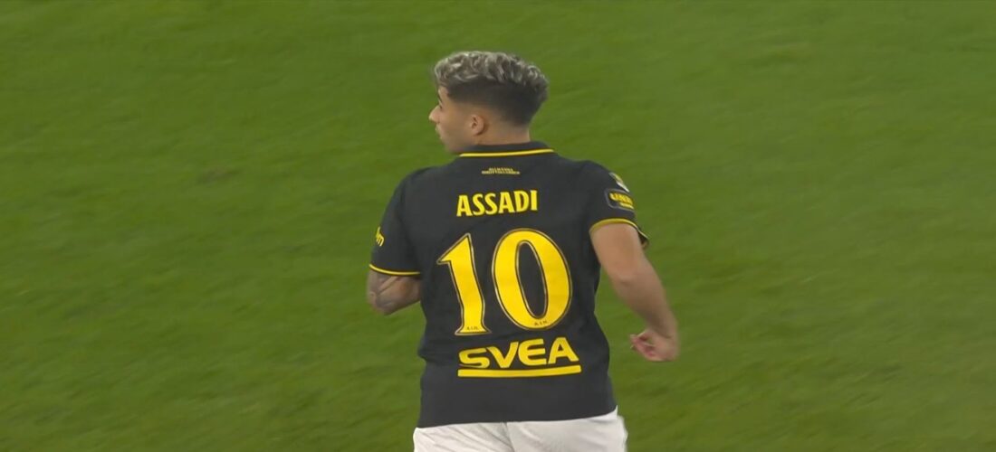 ¡Llegó el debut! Lucas Assadi sumó sus primeros minutos en el empate del AIK contra Malmö FF por la liga sueca